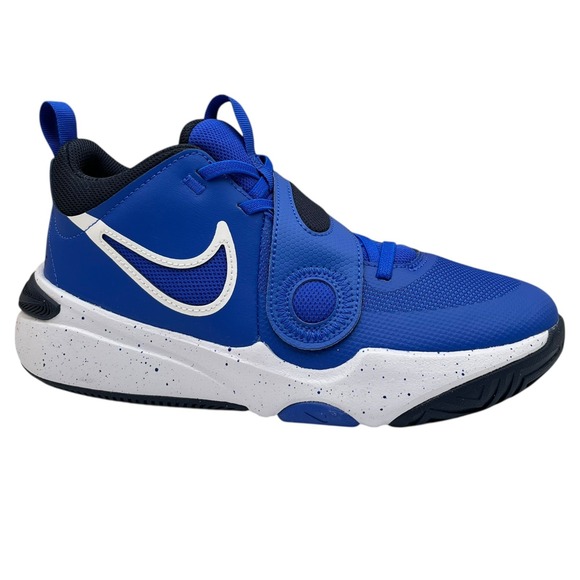 Nike Team Hustle Youth Boys Slip-on Athletic Sneakers Size 6Y Royal Blue-White - Picture 3 of 14